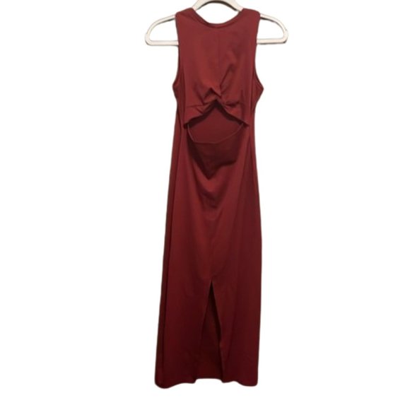Open Edit - Reversible Knotted Cut out back Tank Dress in Red Grape - XS - Picture 5 of 8
